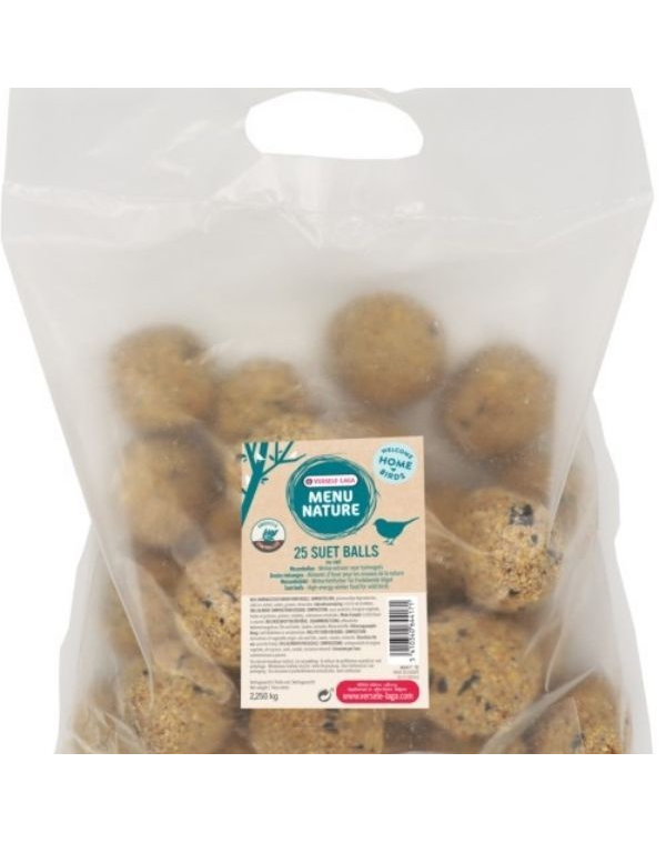 Versele-Laga Menu Nature Suet Balls 2,25 kg (25 buc) – hrană bogată în energie pentru păsări sălbatice